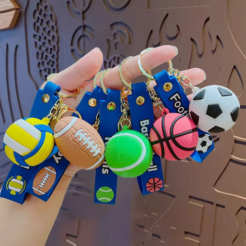 Creative Cartoon Ball Series Basketball Keychain