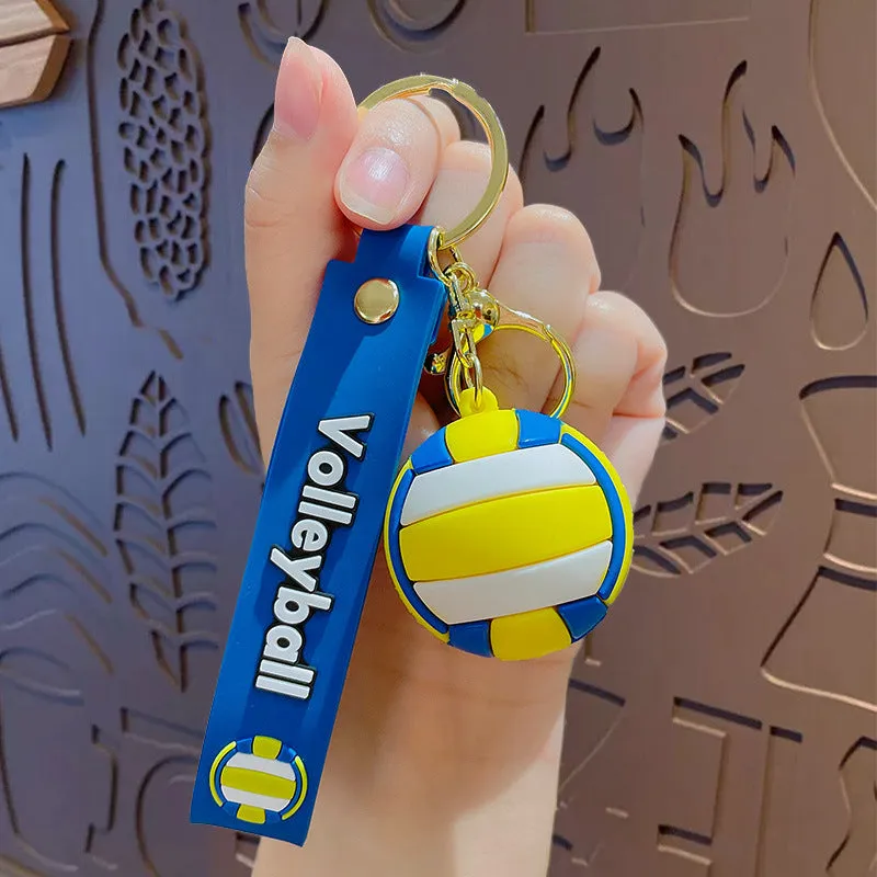 Creative Cartoon Ball Series Basketball Keychain