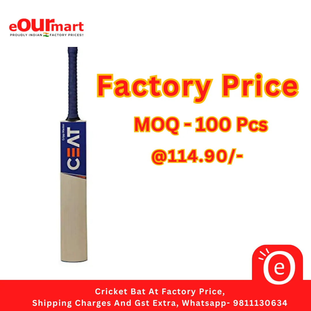 Cricket Bat Wooden (Natural, Size - 6, Not Recommended for Leather Ball), Color & Sticker May Vary