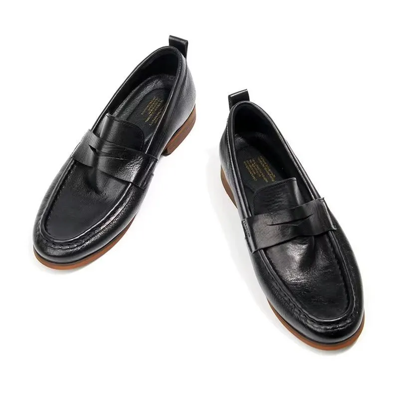 CrocLux Genuine Leather Crocodile Pattern Slip-On Loafers