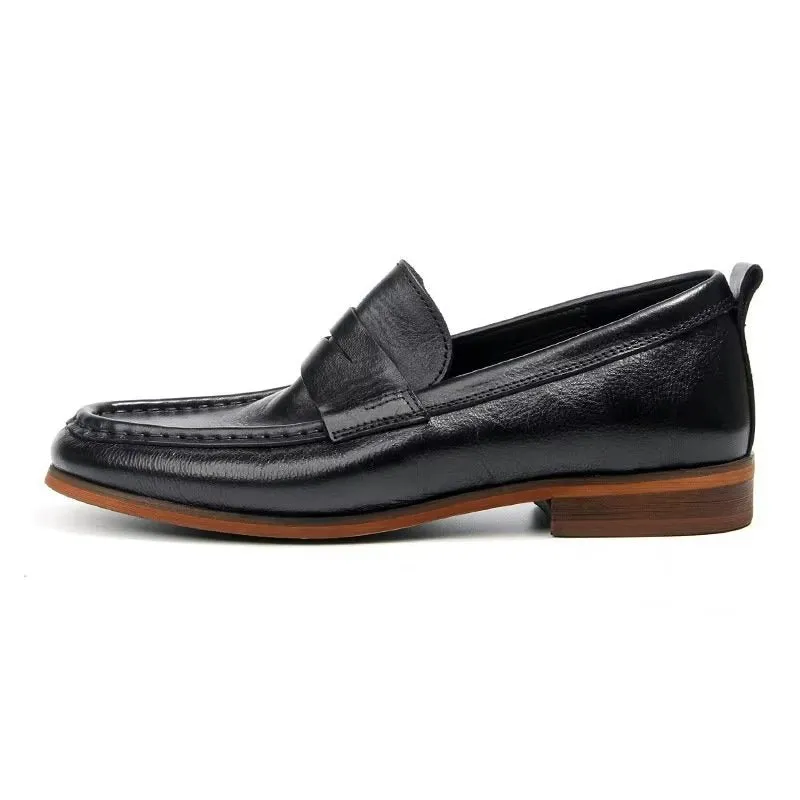 CrocLux Genuine Leather Crocodile Pattern Slip-On Loafers