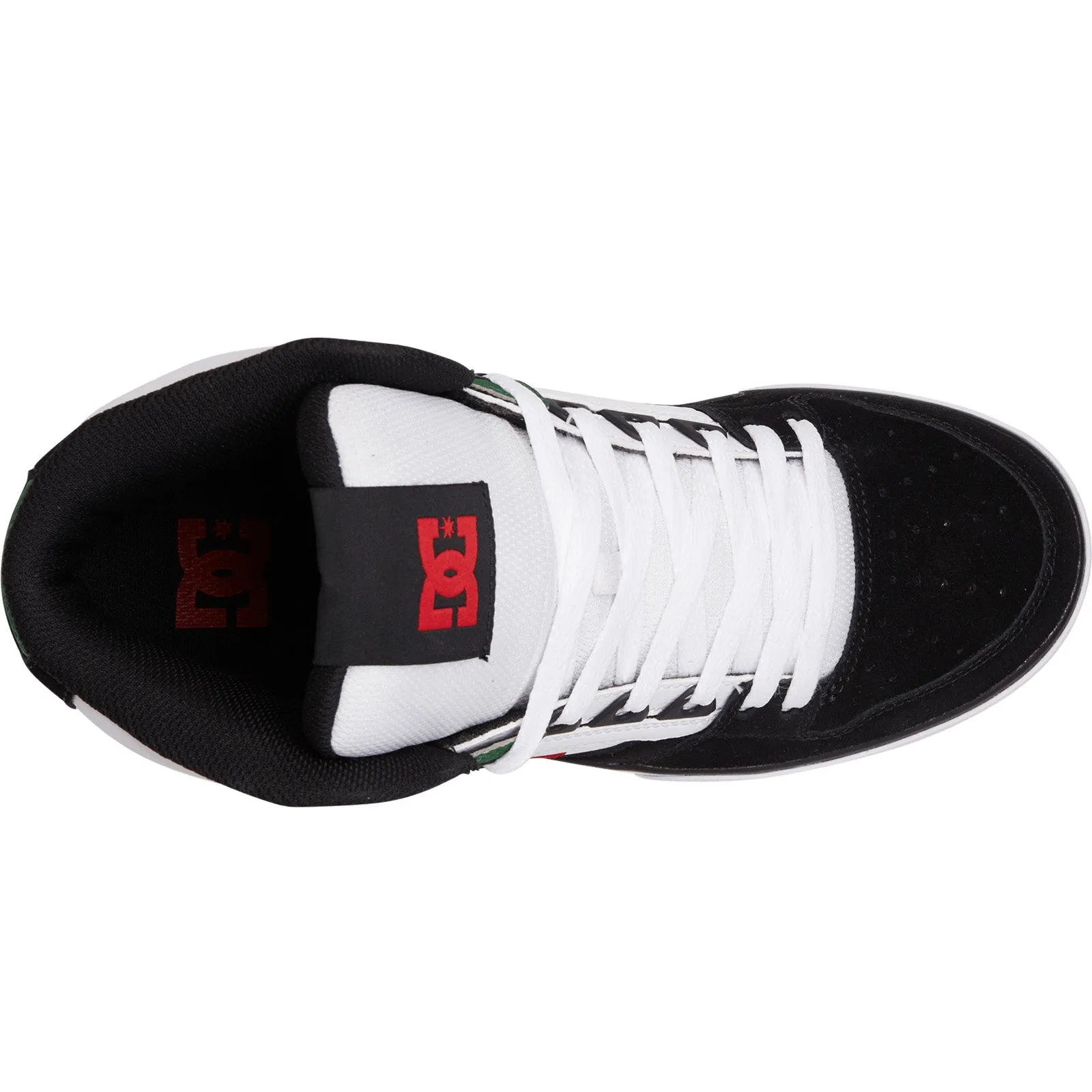 DC Shoes Mens Pure Trainers - White/Green