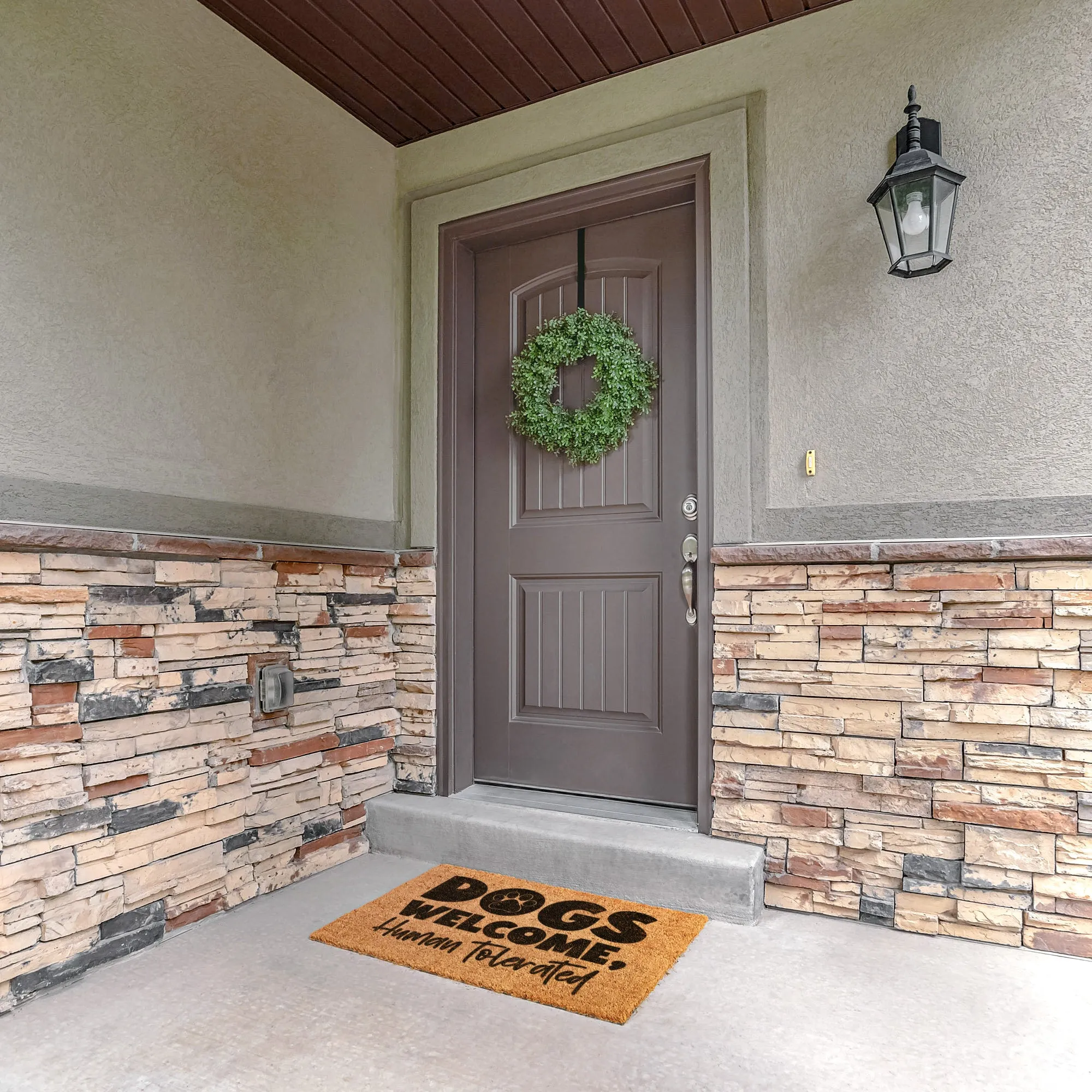 Dogs Welcome Humans Tolerated Door Mat