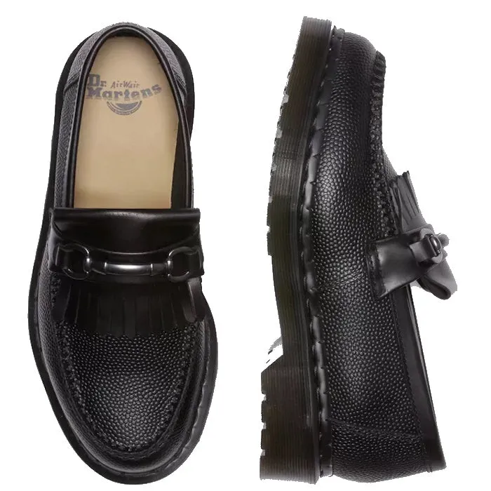 Dr Martens Adrian Snaffle Loafer Pebble Grain Slip On Black