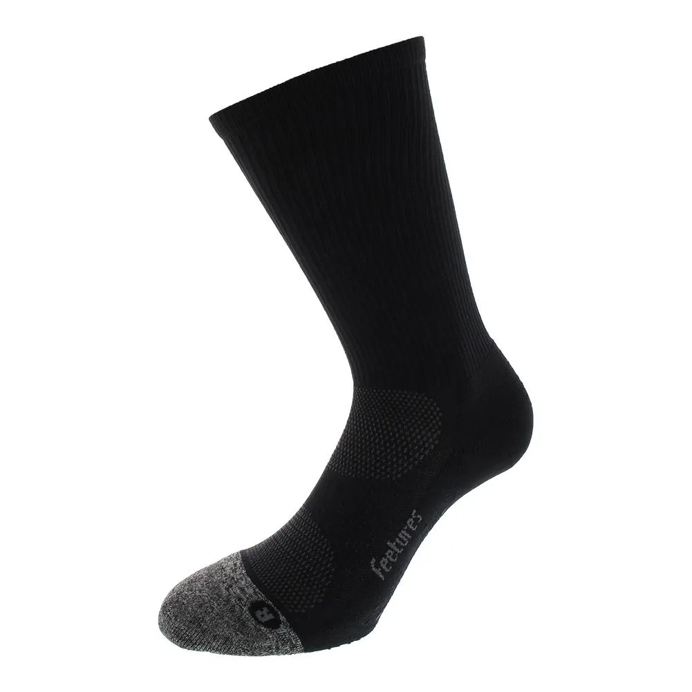 Elite Light Cushion Mini Crew Tennis Socks Black