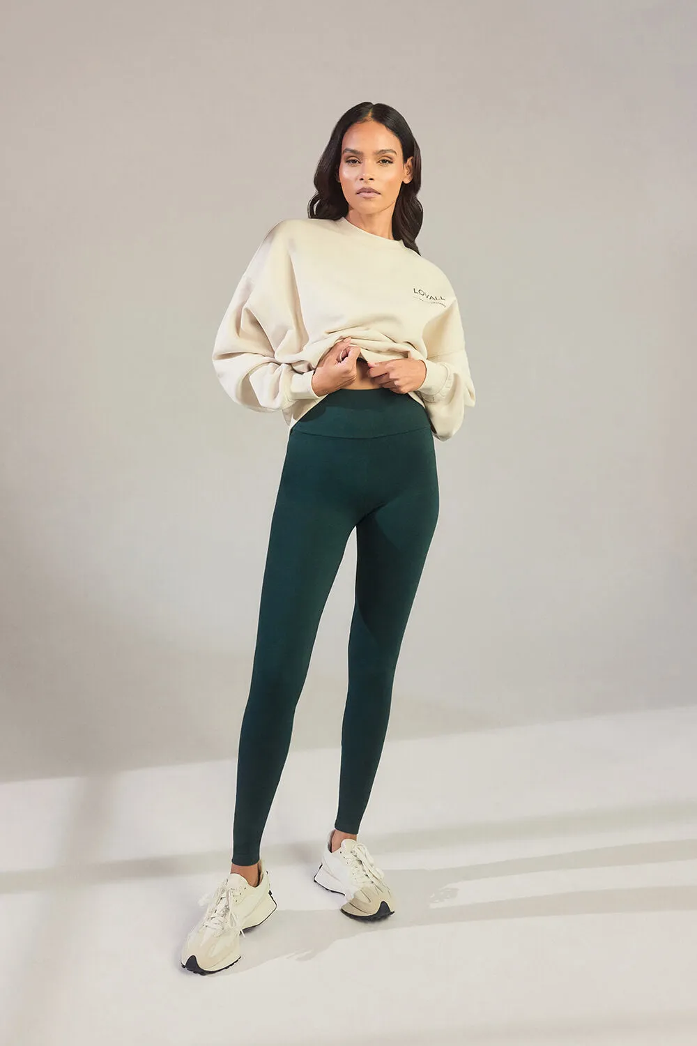 Everyday High Waisted Leggings - Forest Green