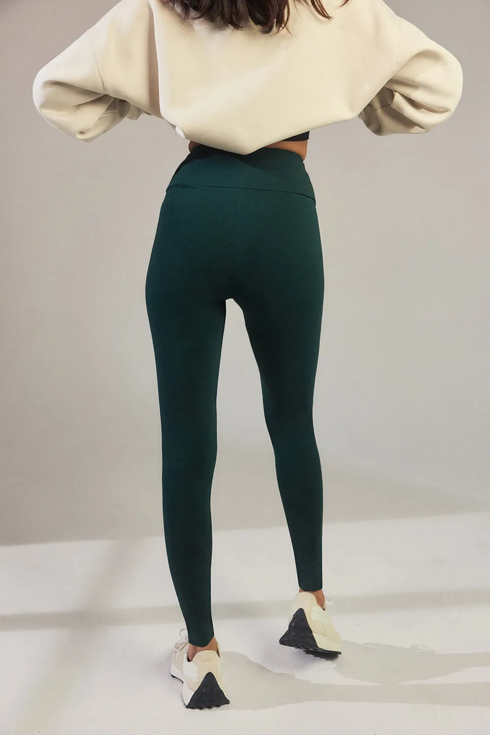 Everyday High Waisted Leggings - Forest Green