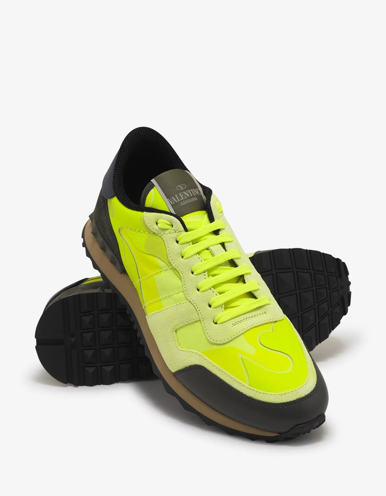 Florescent Yellow Camouflage Rockrunner Trainers -