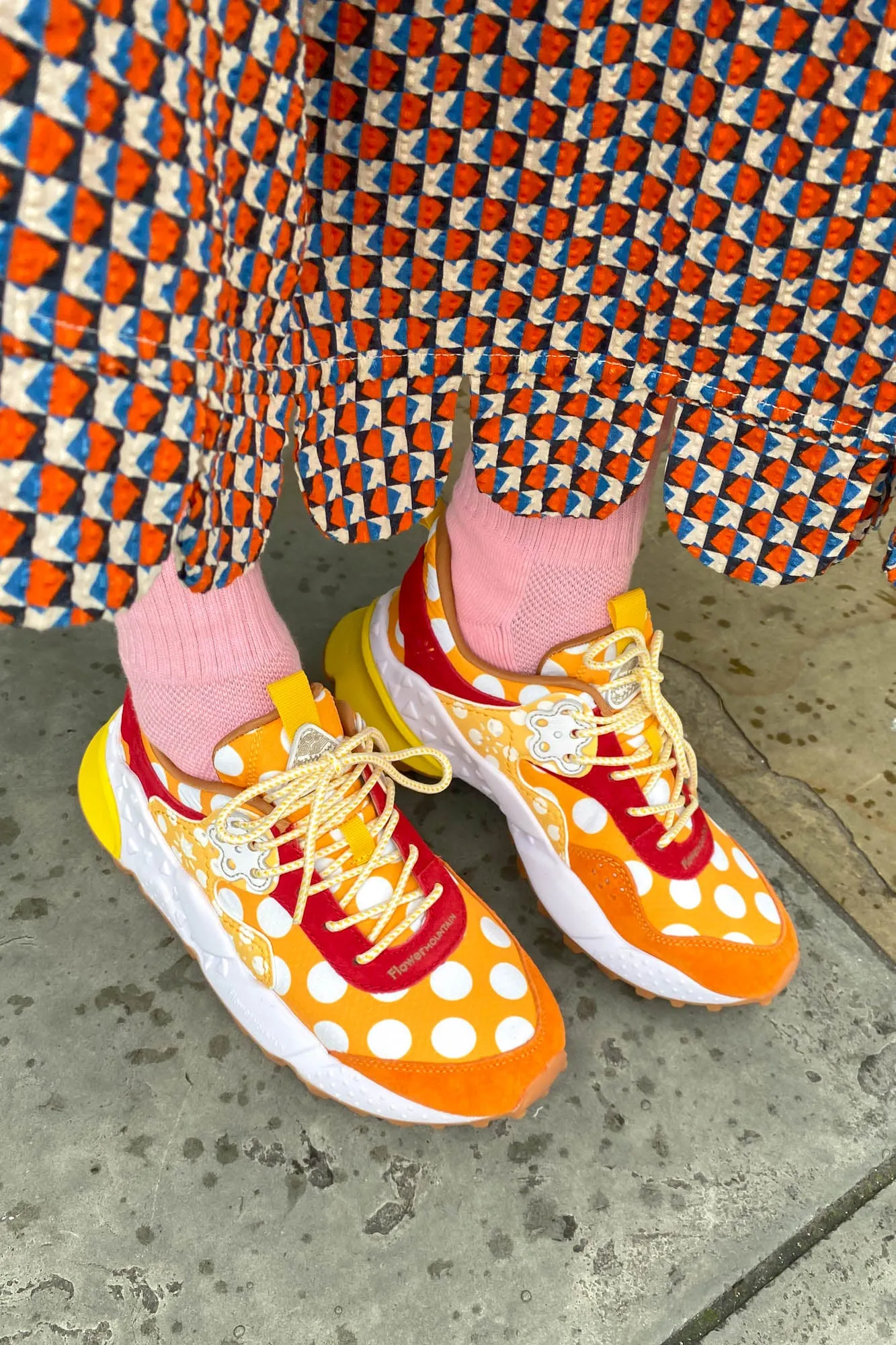 Flower Mountain Kotetsu Orange / Yellow Trainers