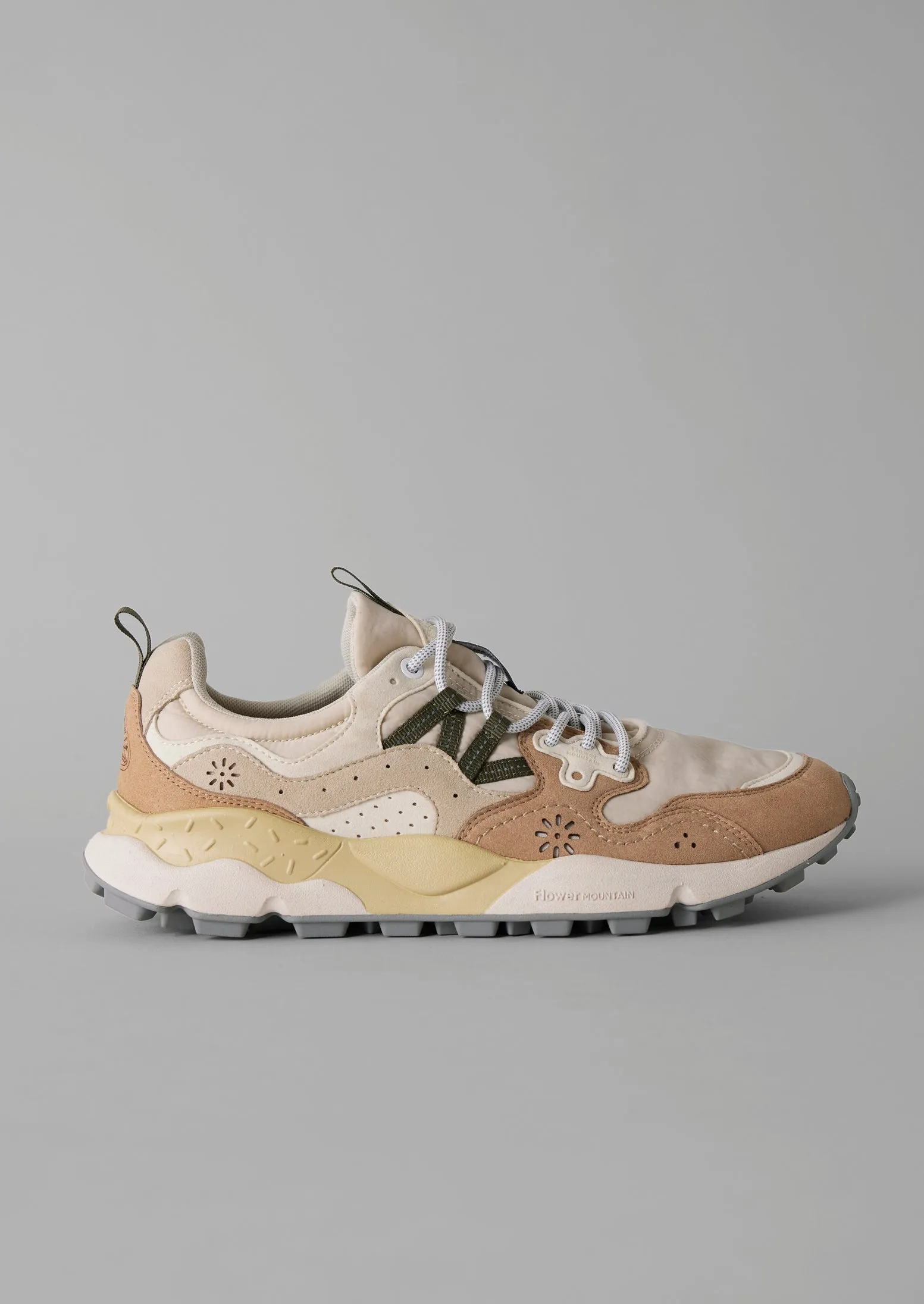 Flower Mountain Yamano Kaiso Panelled Sneakers | Ecru/Beige