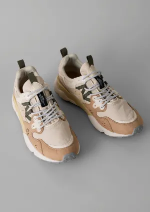 Flower Mountain Yamano Kaiso Panelled Sneakers | Ecru/Beige