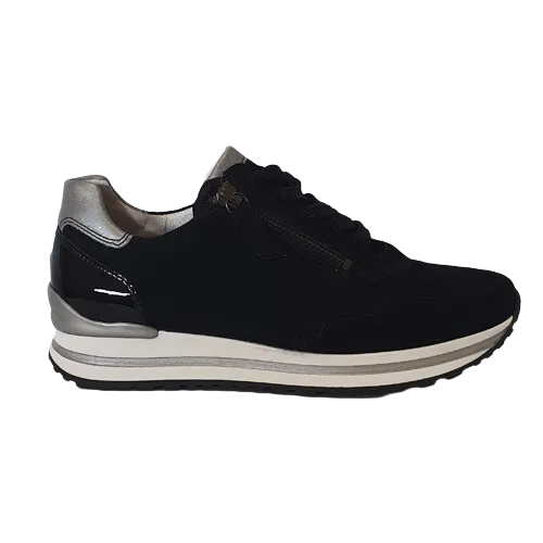 Gabor Wide Fitting Trainers - 66.528 - Black/Silver