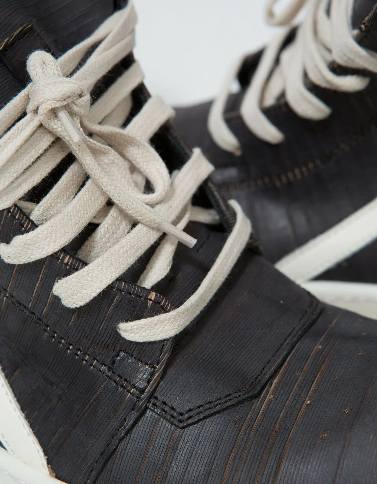 Geobasket Laser-Cut Leather High Top Trainers