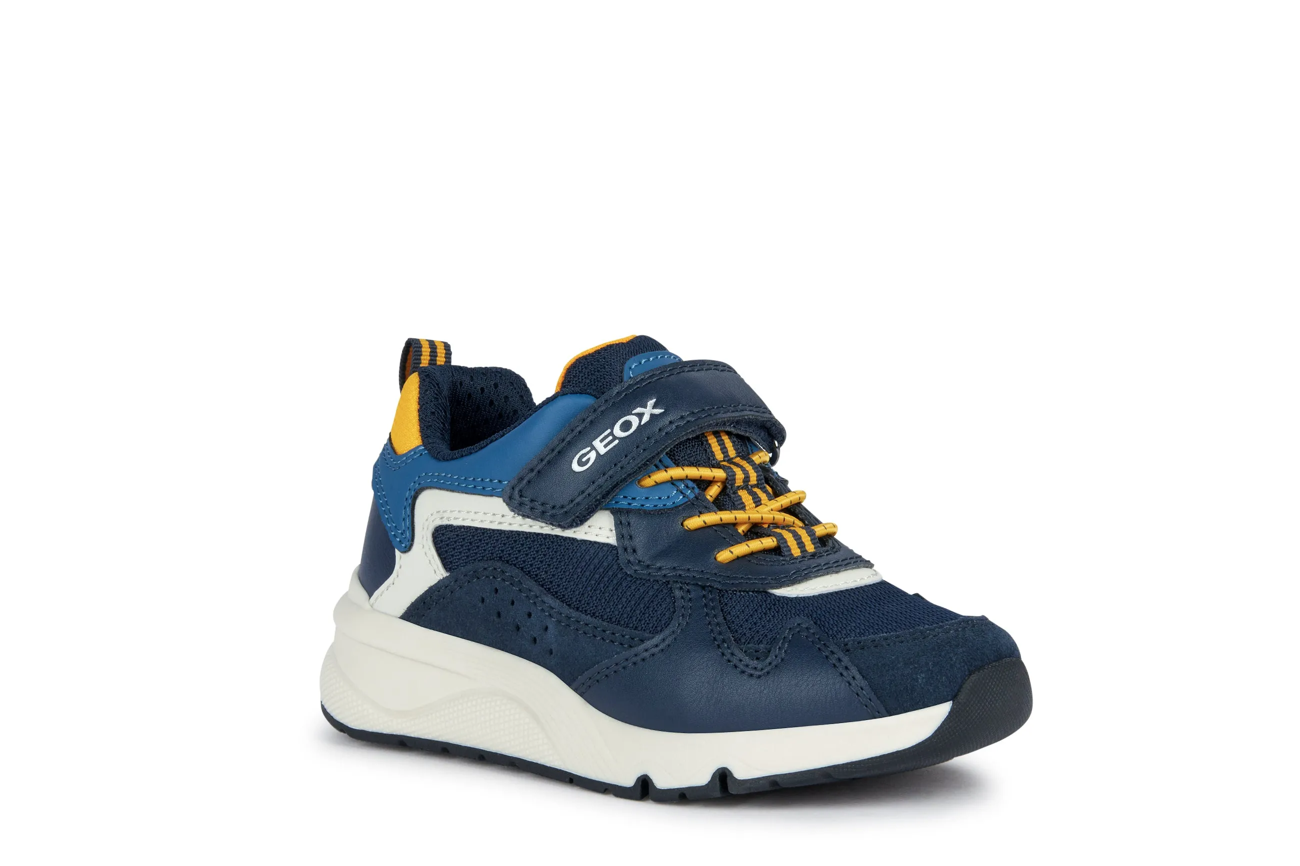 Geox Rooner Boys Navy/Yellow Trainer