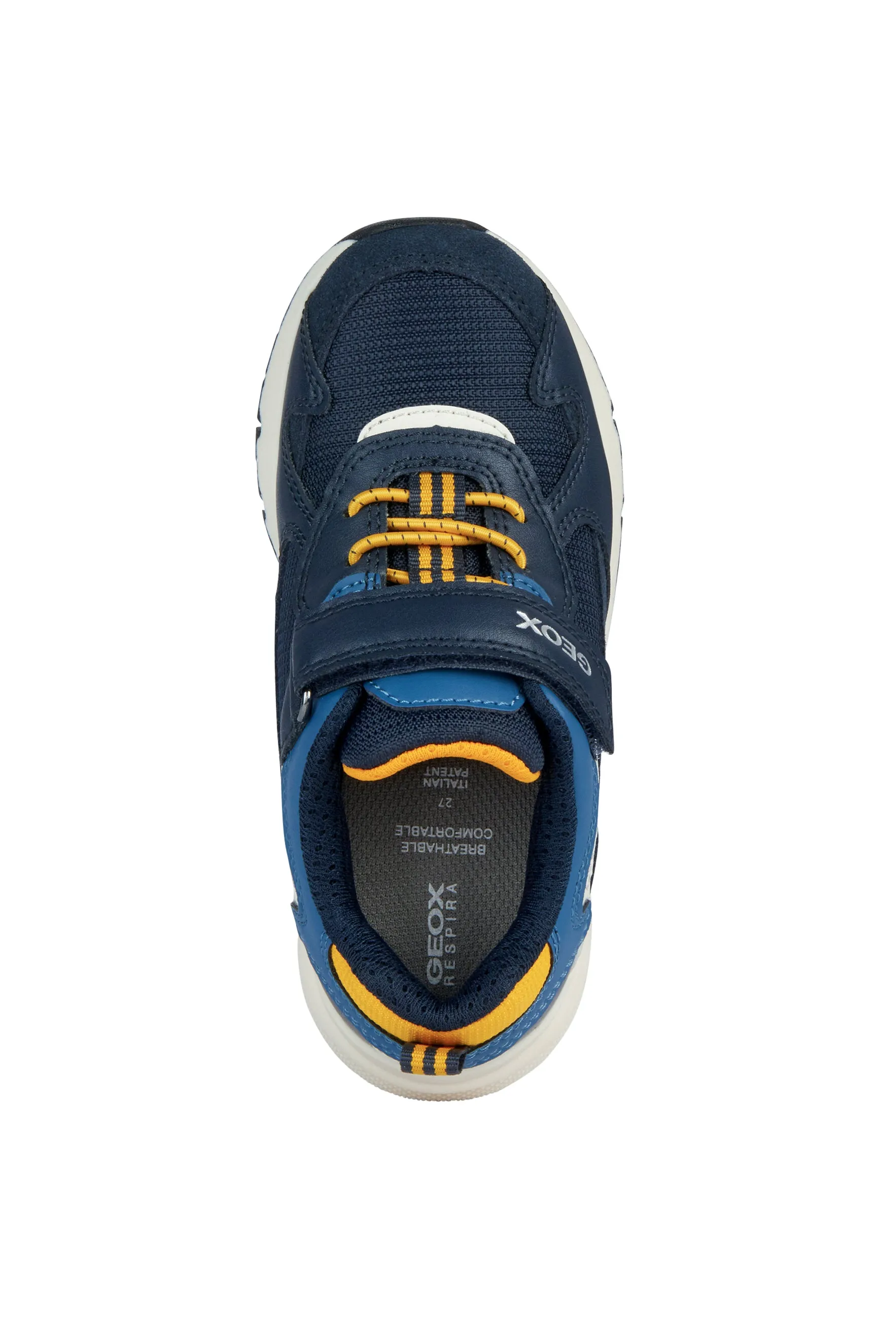 Geox Rooner Boys Navy/Yellow Trainer