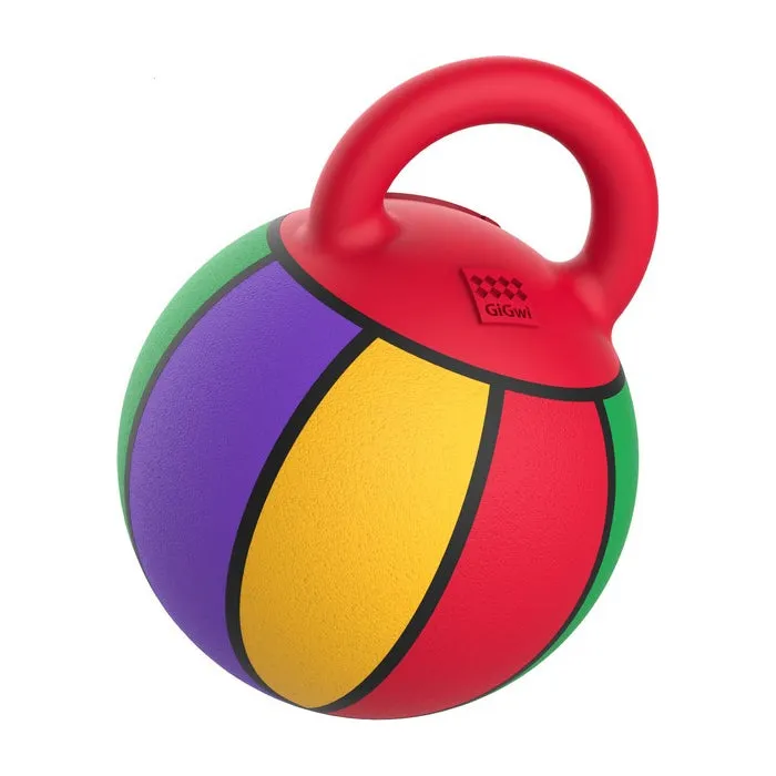 GiGwi 'Jumball ' Basketball Ball with rubber handle Multi-Coloured Small