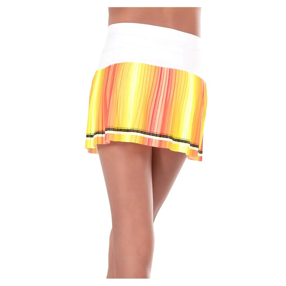 Girl's Heat Wave Pleated Tennis Skort Neon Yellow