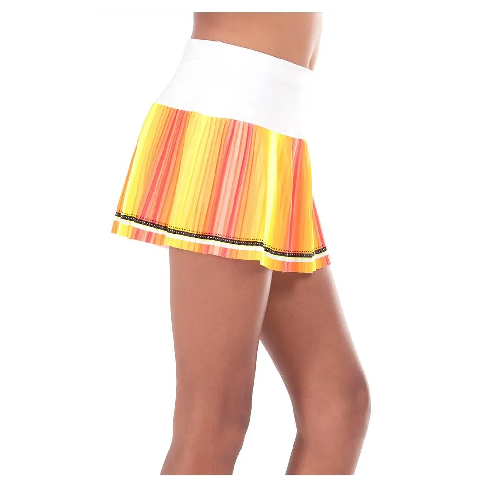 Girl's Heat Wave Pleated Tennis Skort Neon Yellow