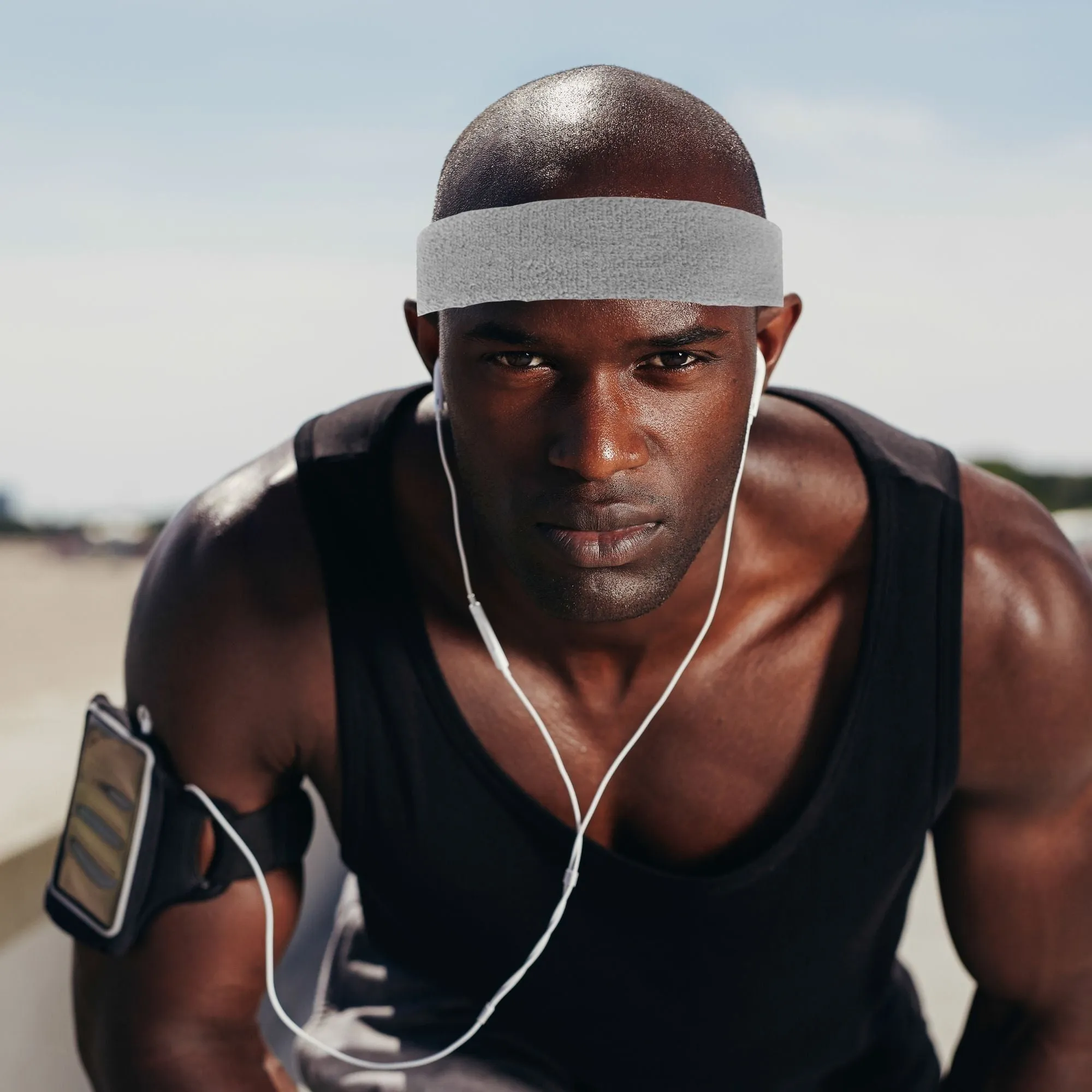 Gray Head Sweatband