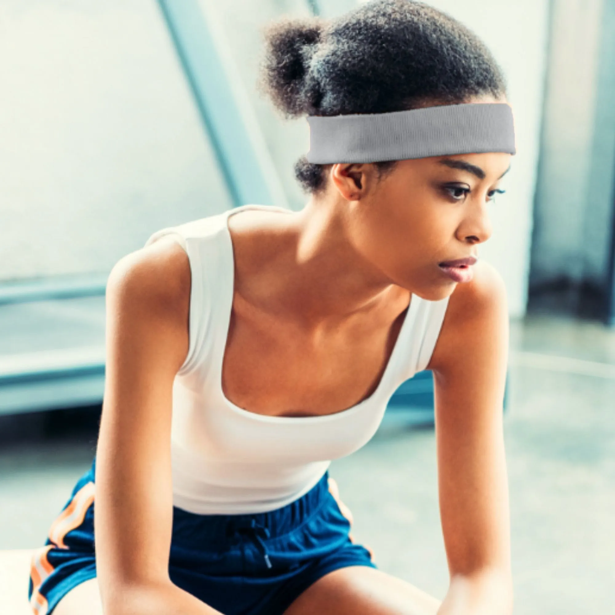 Gray Head Sweatband