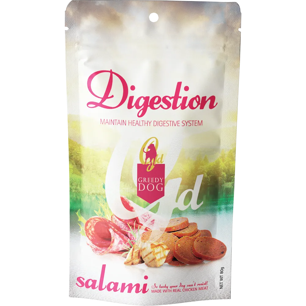 Greedy Dog Treats Digestion Salami 80g