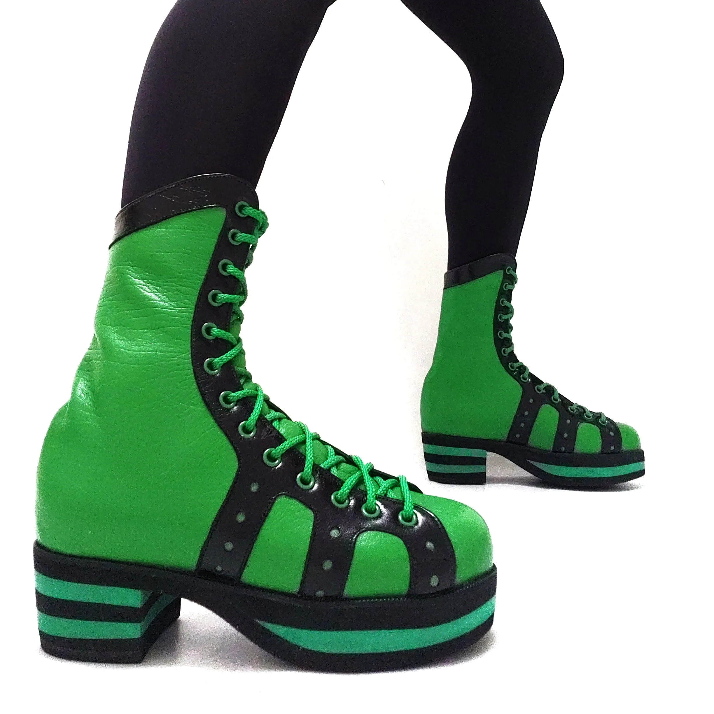 Green & Black Retro Hi-Tops