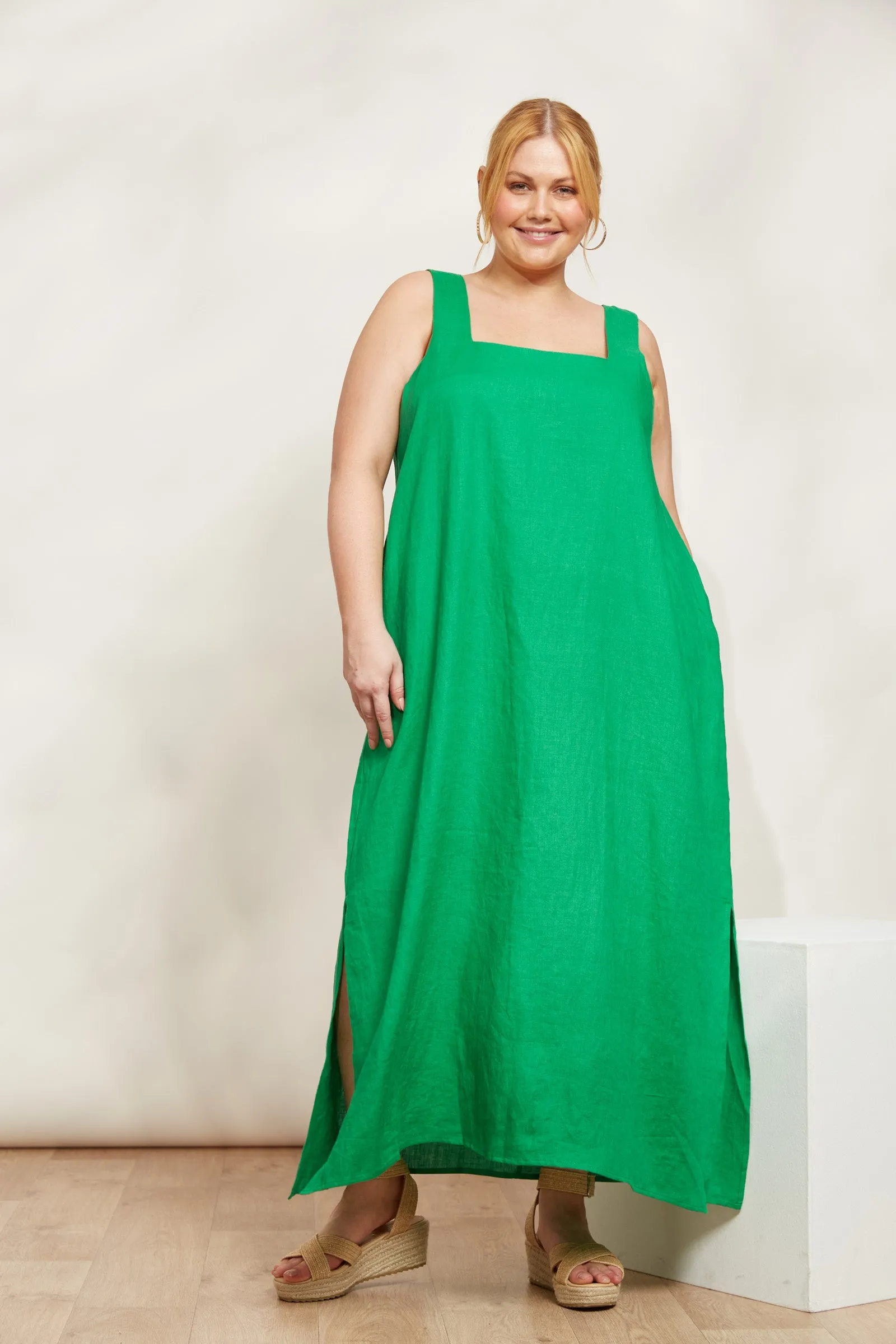 Halcyon Tank Dress - Emerald