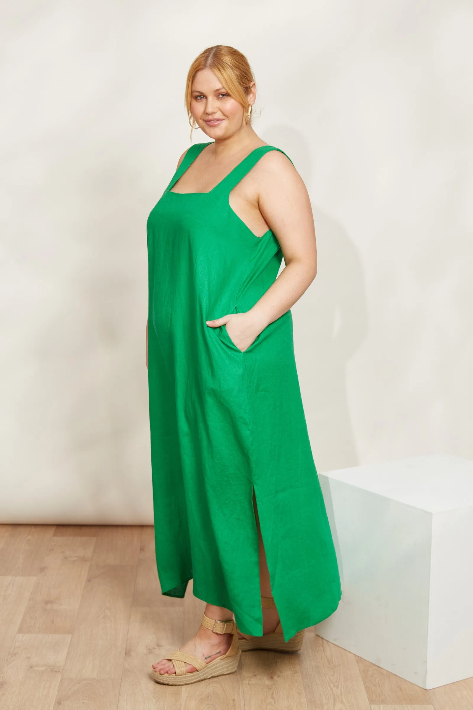 Halcyon Tank Dress - Emerald