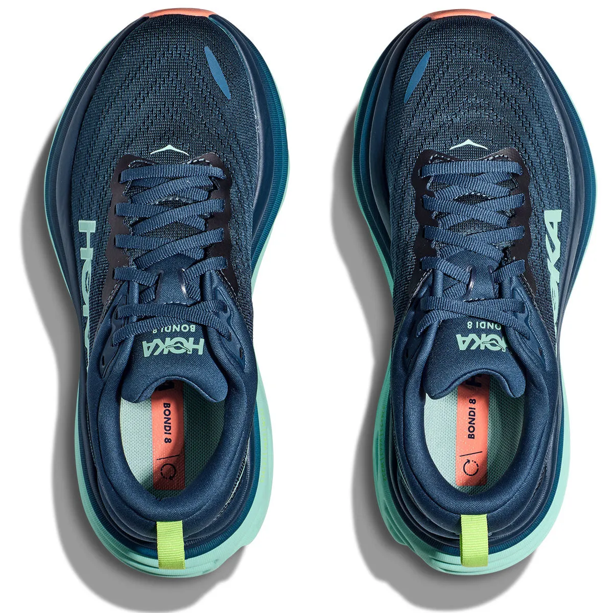 Hoka Bondi 8 Running Shoes - Womens - Midnight/Seafoam