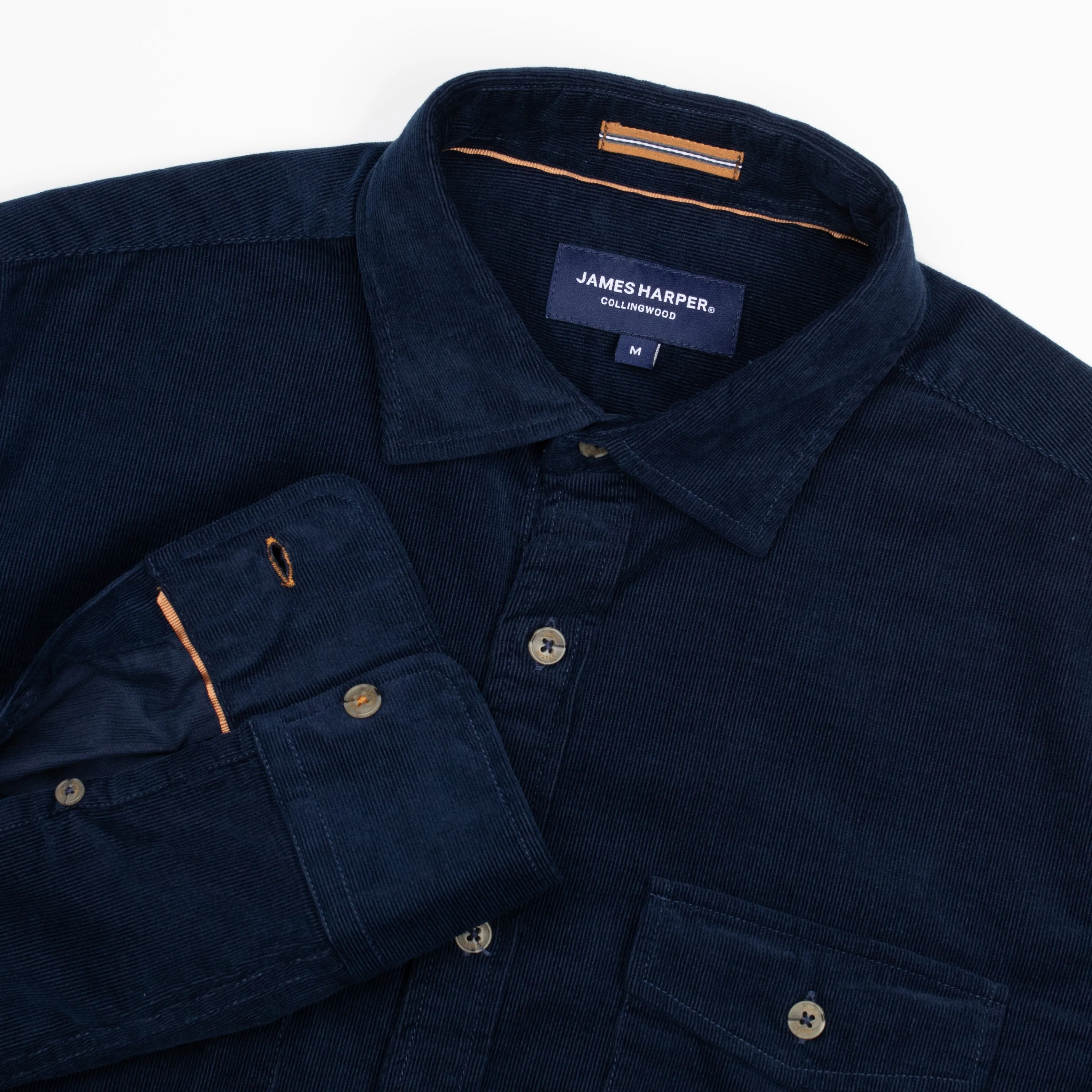 Indigo Cotton Corduroy Shirt