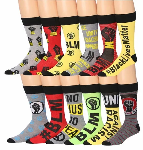 James Fiallo 12-Pair Funny Faces Crew Socks