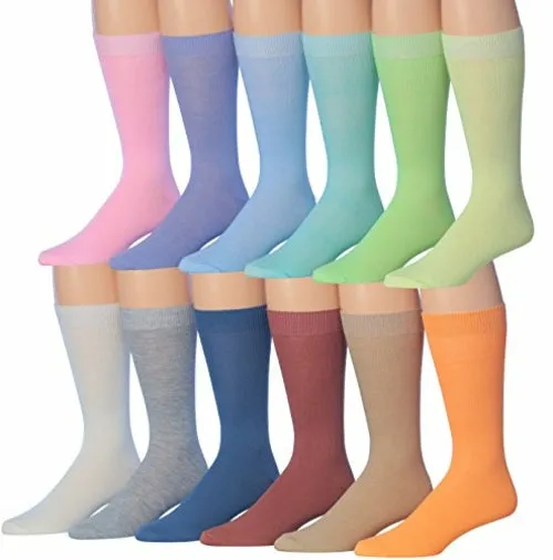 James Fiallo 12-Pair Funny Faces Crew Socks