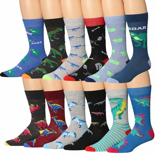 James Fiallo 12-Pair Funny Faces Crew Socks