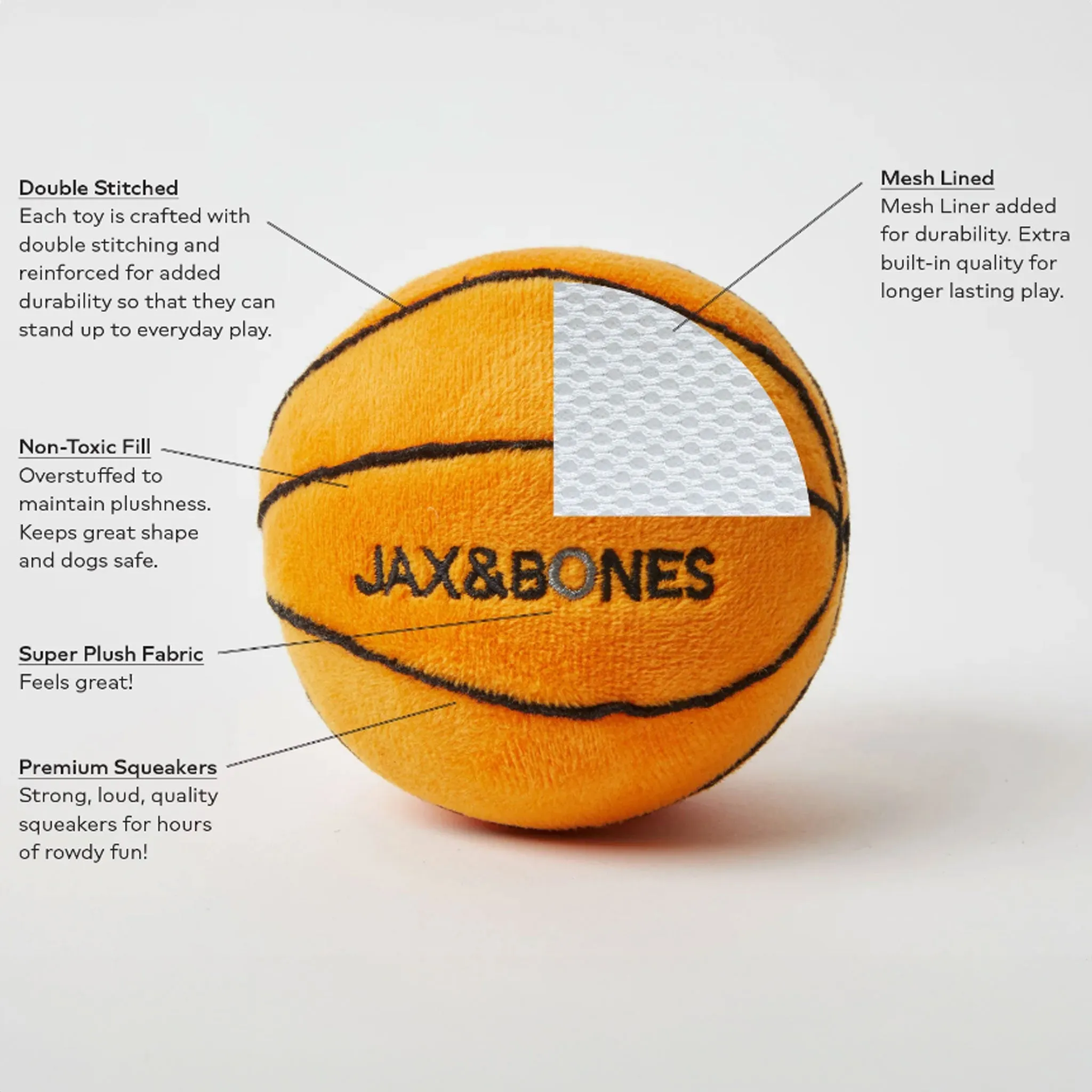 Jax & Bones Plush Toy - Basketball