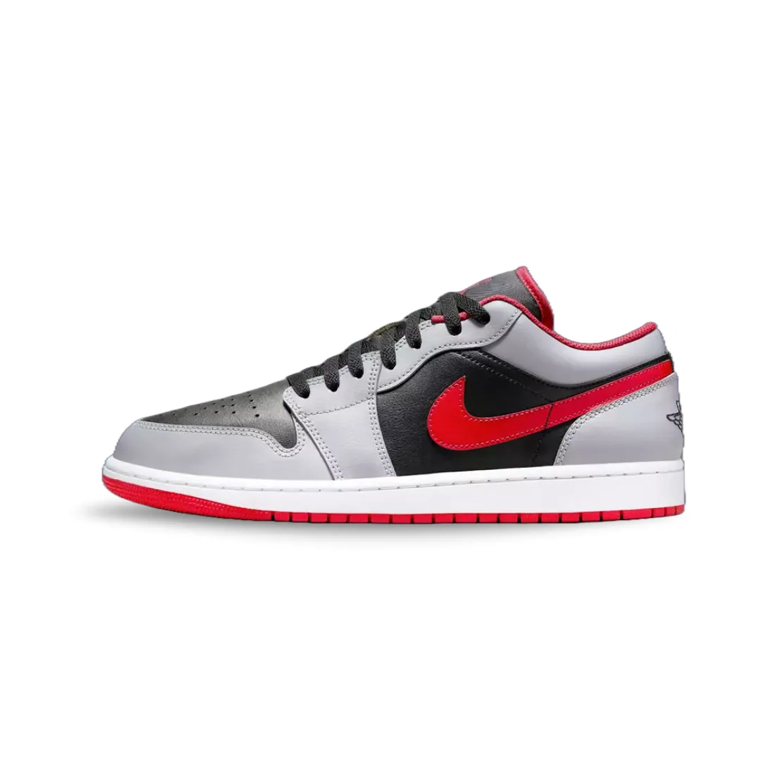 Jordan 1 Low Black Light Smoke Grey Gym Red