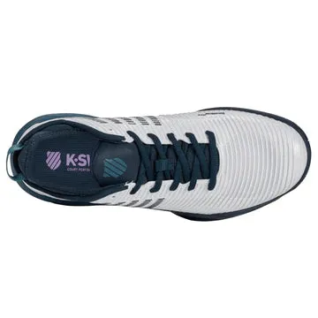 K-Swiss Hypercourt Supreme AC Mens Tennis Shoe - White/Pond