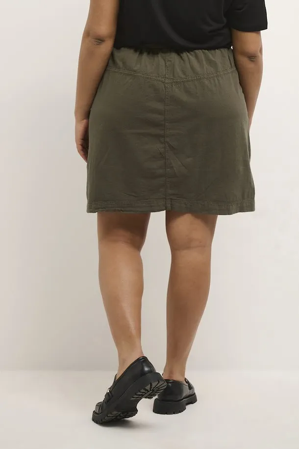 Kaffe Curve Nana Skirt in Khaki