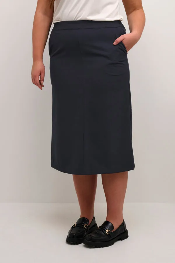 Kaffe Curve Sakira Skirt in Navy