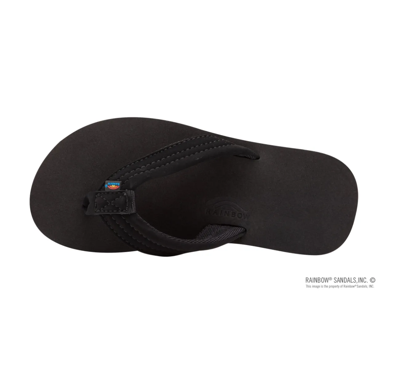 KIDS THE GROMBOW BLACK - Soft Rubber Top Sole with 1" Strap and Pin line