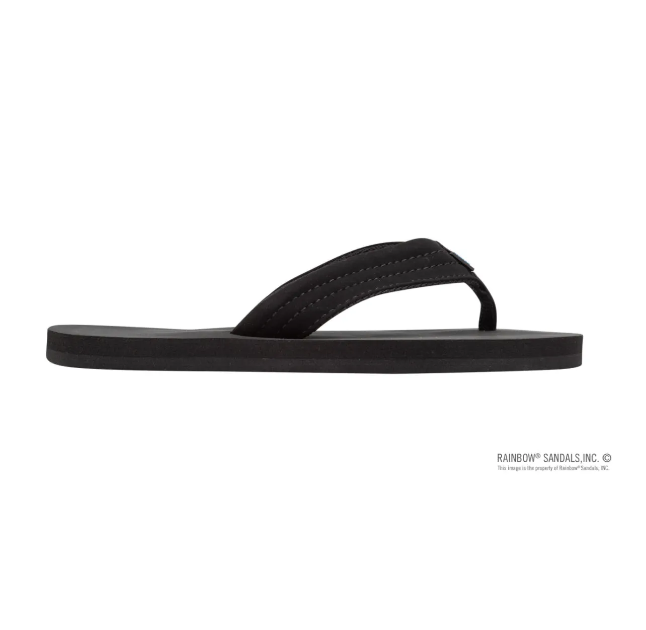 KIDS THE GROMBOW BLACK - Soft Rubber Top Sole with 1" Strap and Pin line