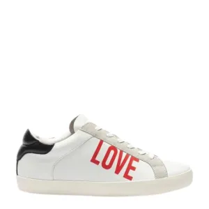 Love Moschino Logo Print White Trainers