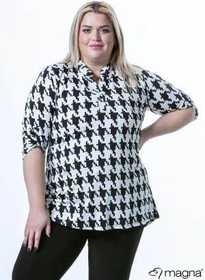 Magna Mabel Blouse in Houndstooth