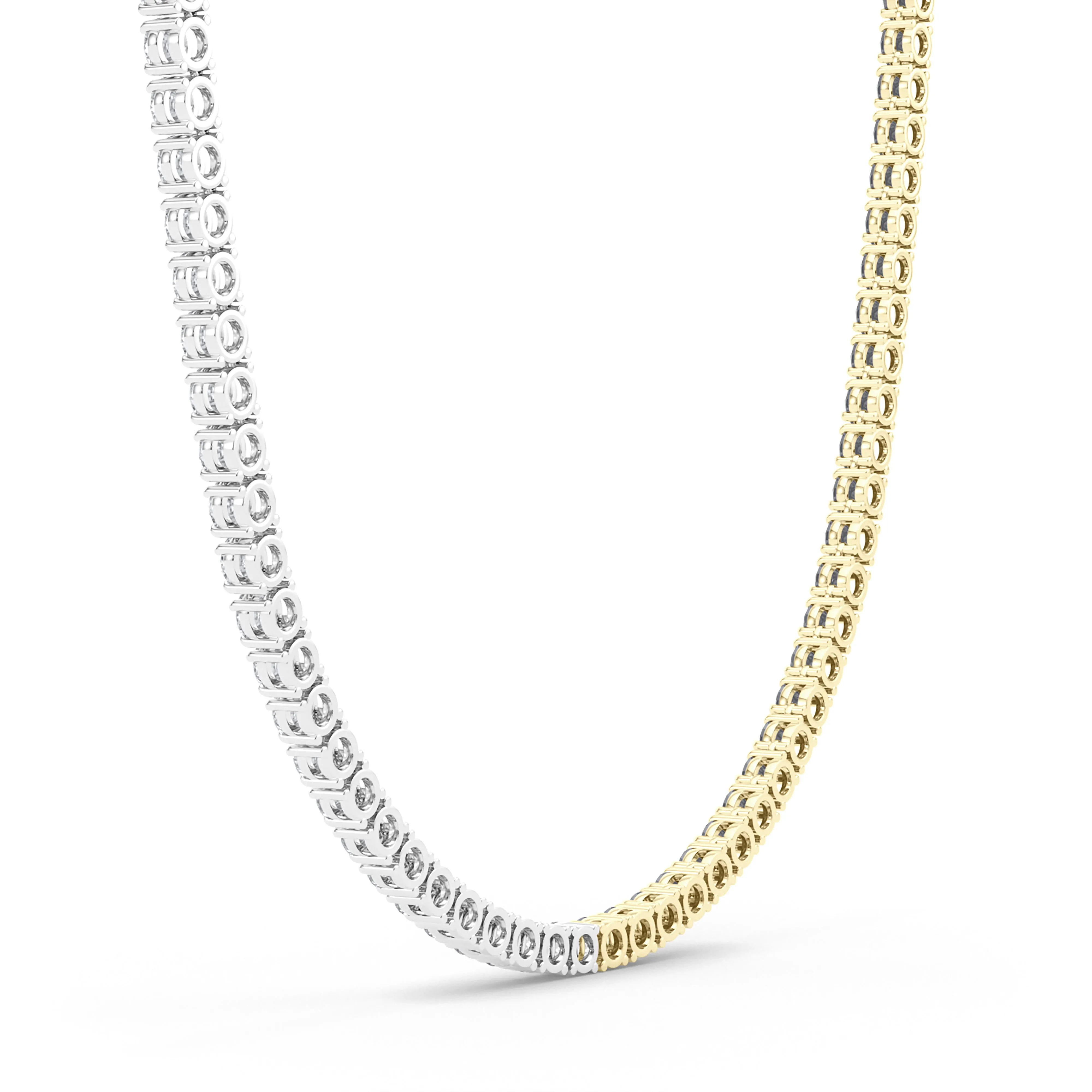 Men’s Black & White Diamond Tennis Necklace