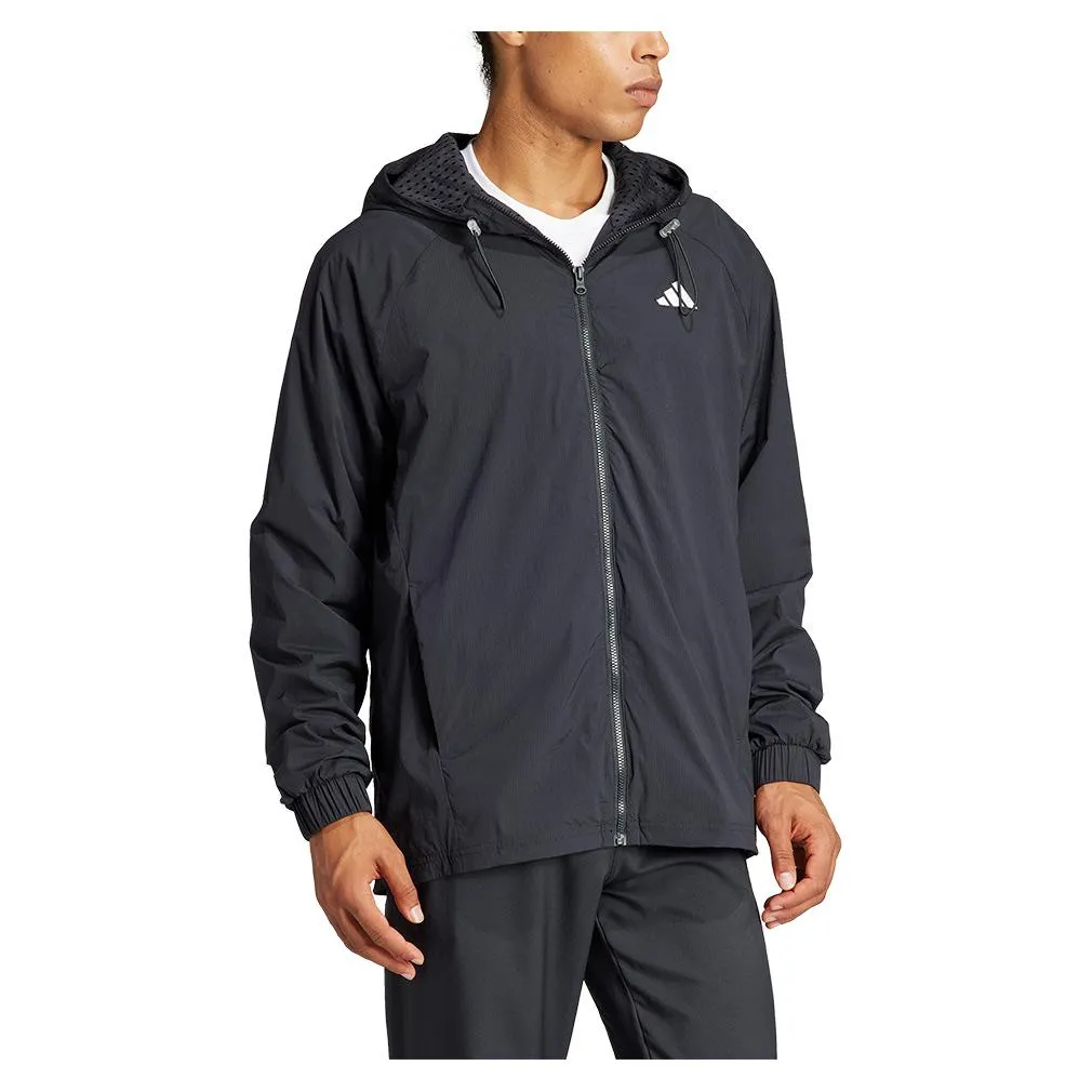 Men's Cover-Up Pro Tennis Jacket Black