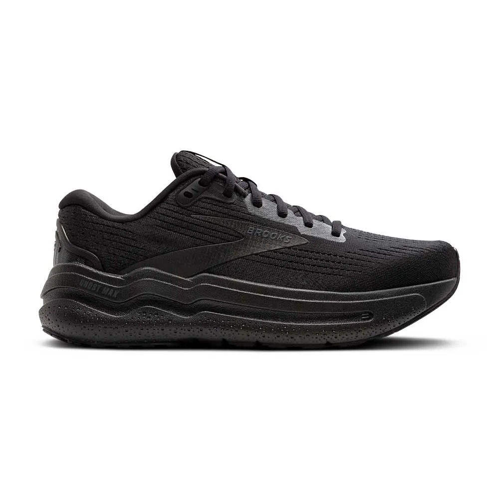 Men's Ghost Max 2 Running Shoe - Black/Black/Ebony - Wide (2E)