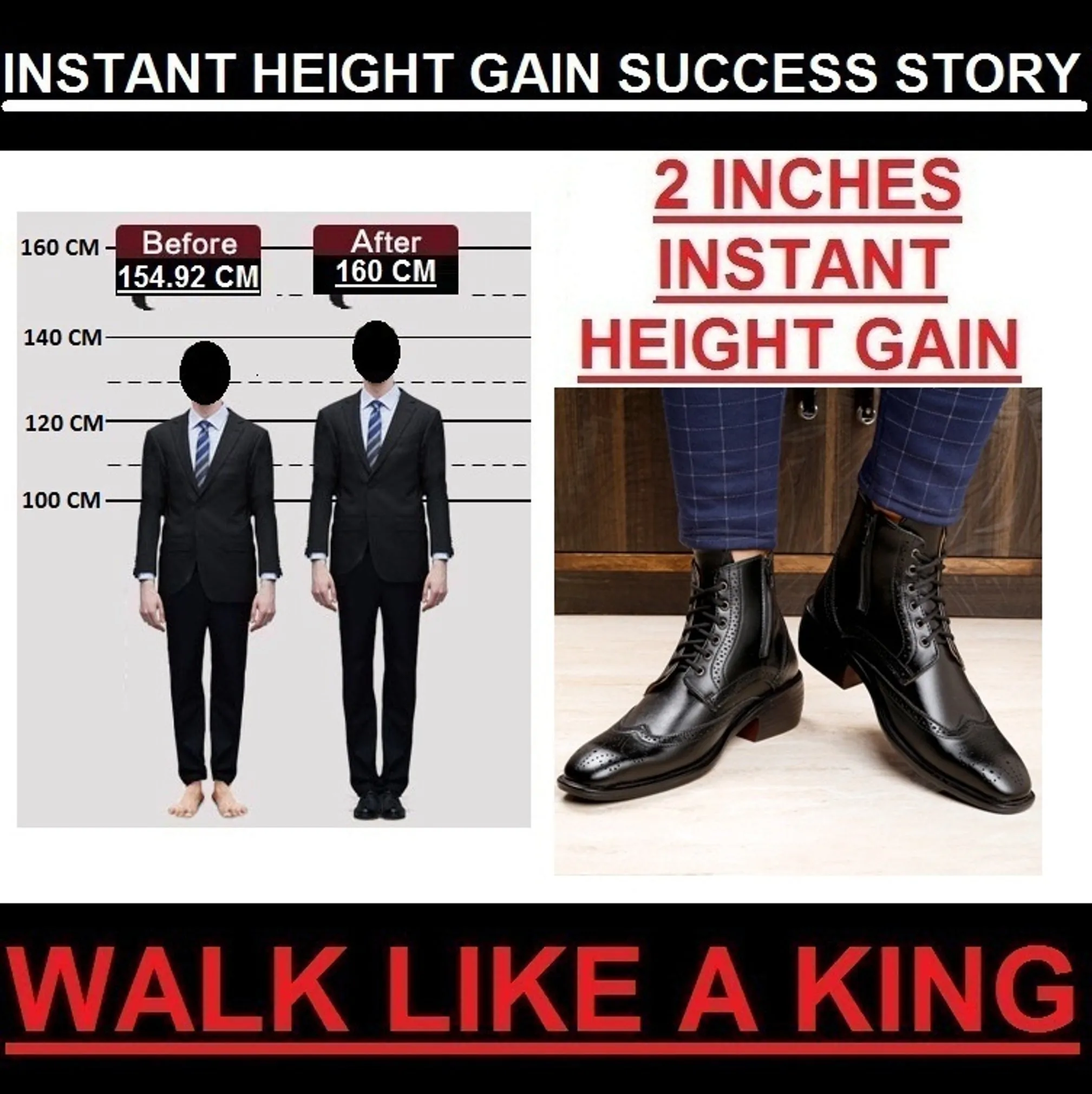 Men's Latest Comfortable Height Increasing Formal Office wear Boots