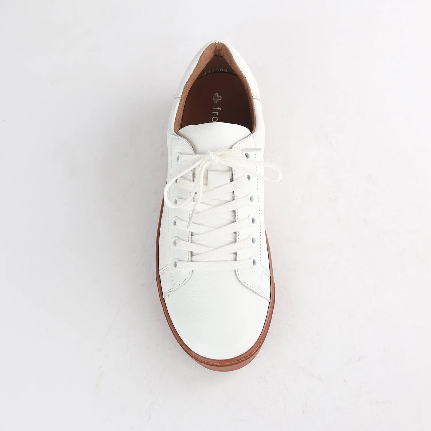 Men’s Sneaker with Removable Footbed in White - 12743