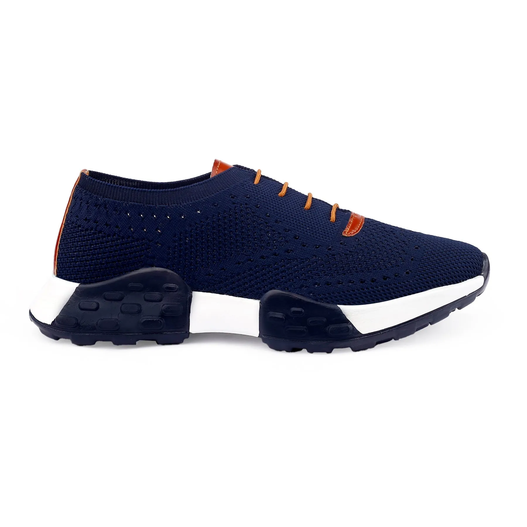 Men's Stylish Breathable Knitted Casual Sports Lace-Up Shoes