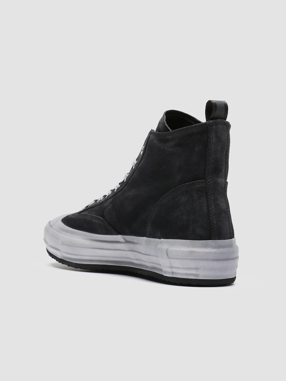 MES 011 - Black Suede High Top Sneakers