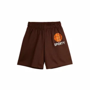 Mini Rodini - Basketball mesh shorts - brown